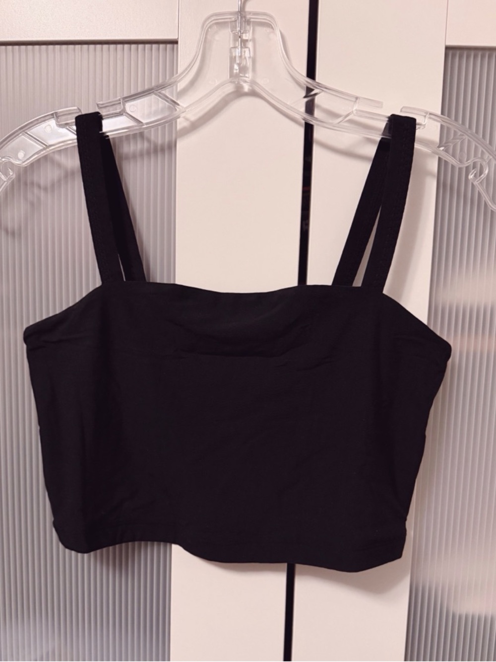 NWT Huha Tata Crop Cami in Black Mineral Tencel Size L - Picture 3 of 9